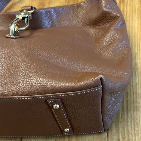 Dooney & Bourke Samba Hobo Logo Loc Sac Brown Pebbled Leather - Picture 16 of 17